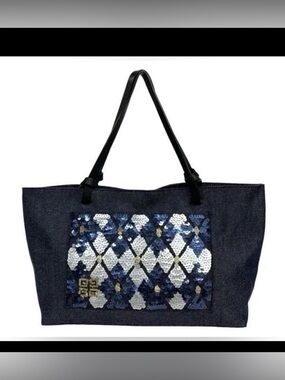 NEW Givenchy denim sequin tote bag